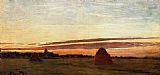 Claude Monet Grainstacks at Chailly at Sunrise painting